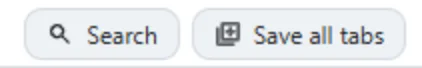 A close-up of the right end of the bar showing the Search button next to the Save all tabs button.